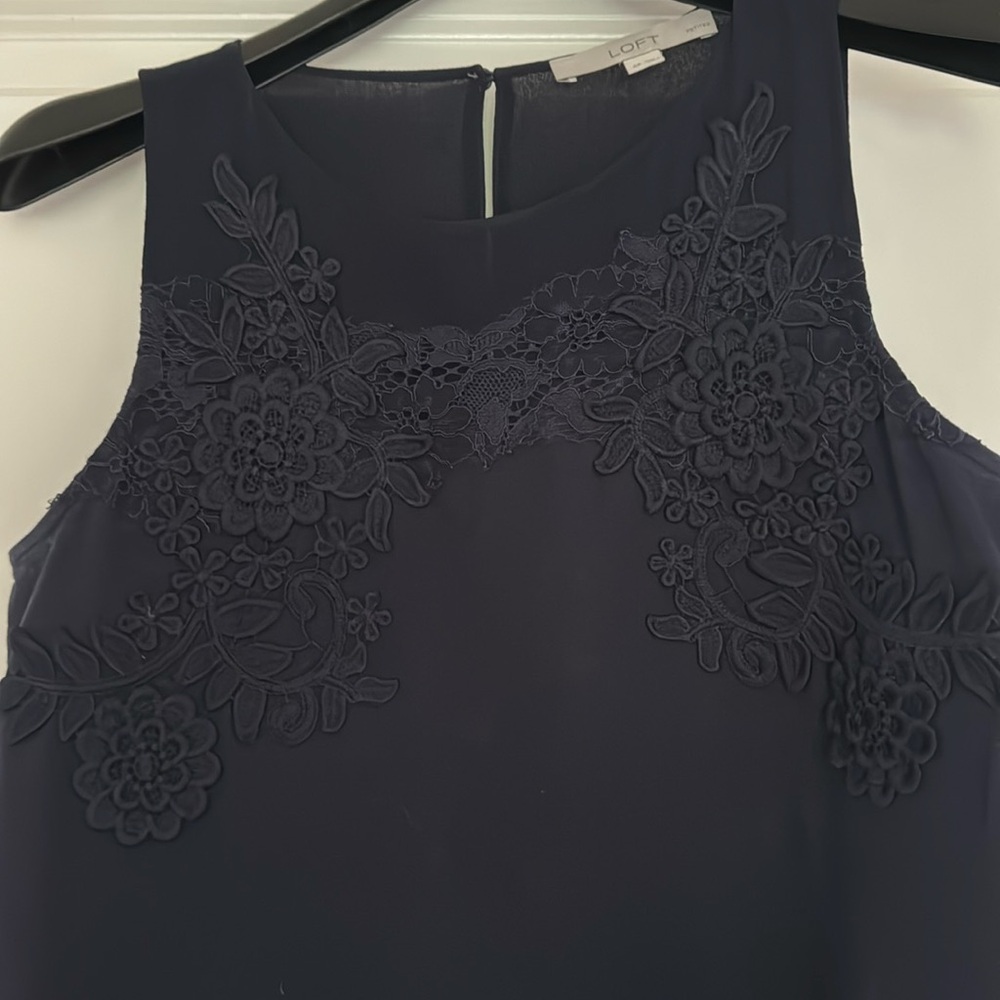 Navy Loft Sleeveless Dress